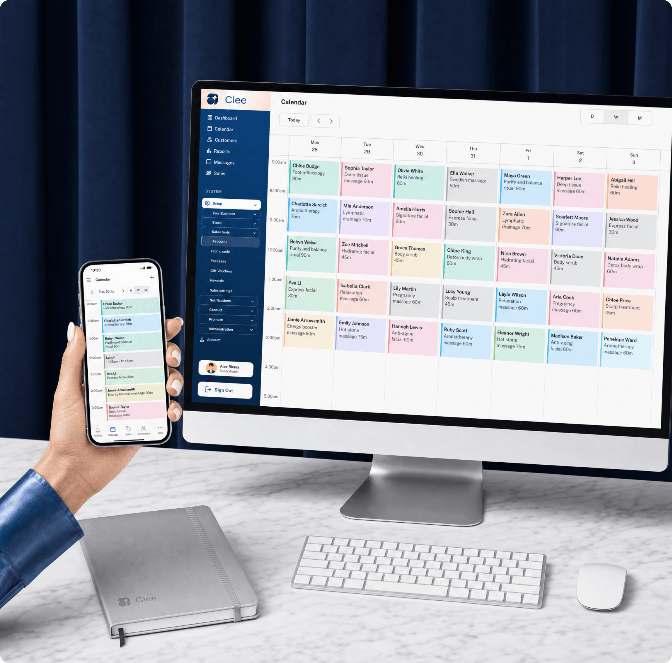 Clee dashboard on desktop and mobile